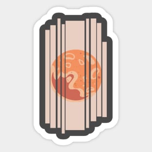 Moon illustration Sticker